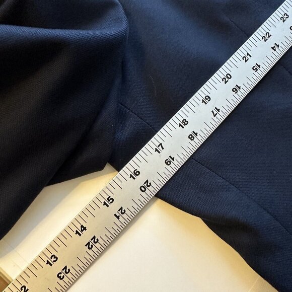 Stafford Signature Classic Fit Cotton Sport Coat Blazer Mens 40R Navy Blue Prep - Picture 8 of 11